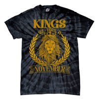 Vintage Lion Kings Are Born In November Tie-Dye T-Shirt