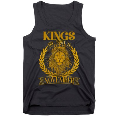 Vintage Lion Kings Are Born In November Tank Top