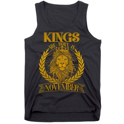 Vintage Lion Kings Are Born In November Tank Top