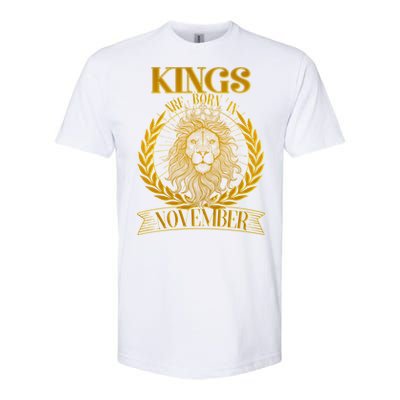 Vintage Lion Kings Are Born In November Softstyle® CVC T-Shirt