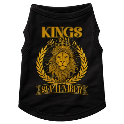 Vintage Lion Kings Are Born In September Doggie Tank
