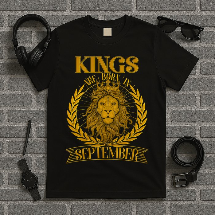 Vintage Lion Kings Are Born In September T-Shirt