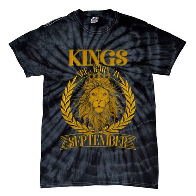 Vintage Lion Kings Are Born In September Tie-Dye T-Shirt
