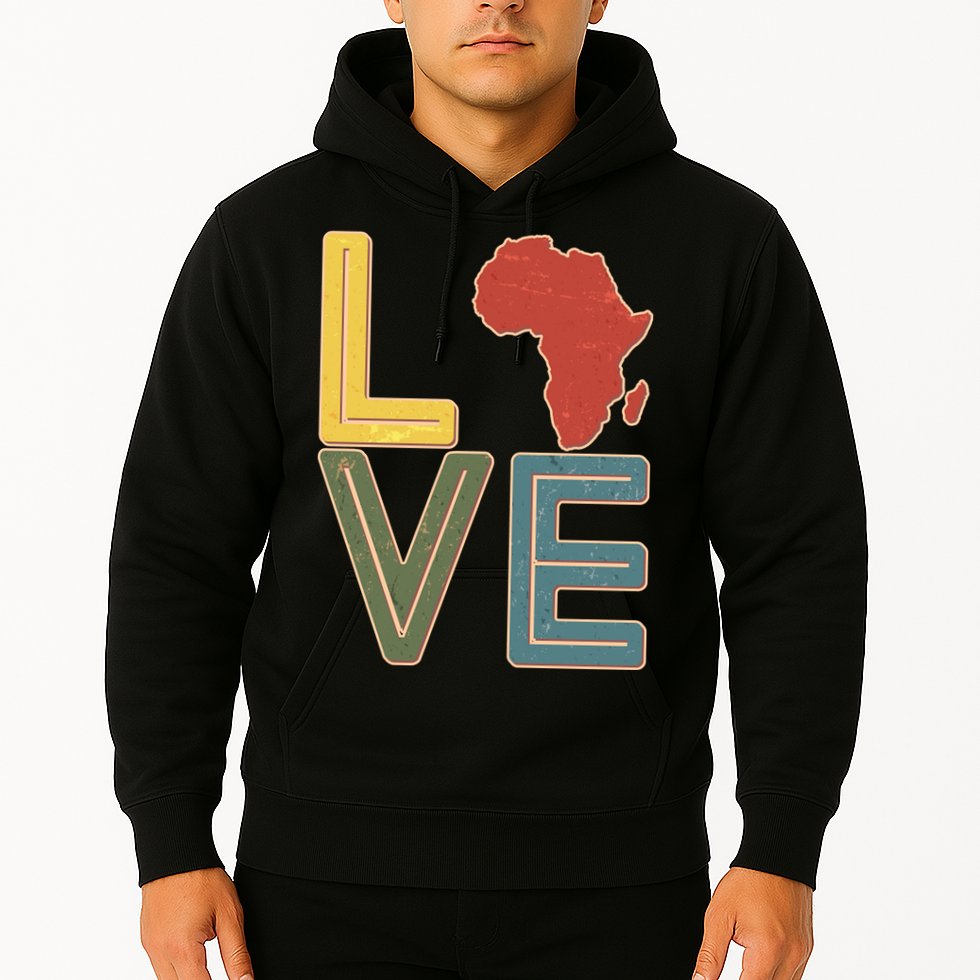 Vintage Love Africa Black History Month Hoodie