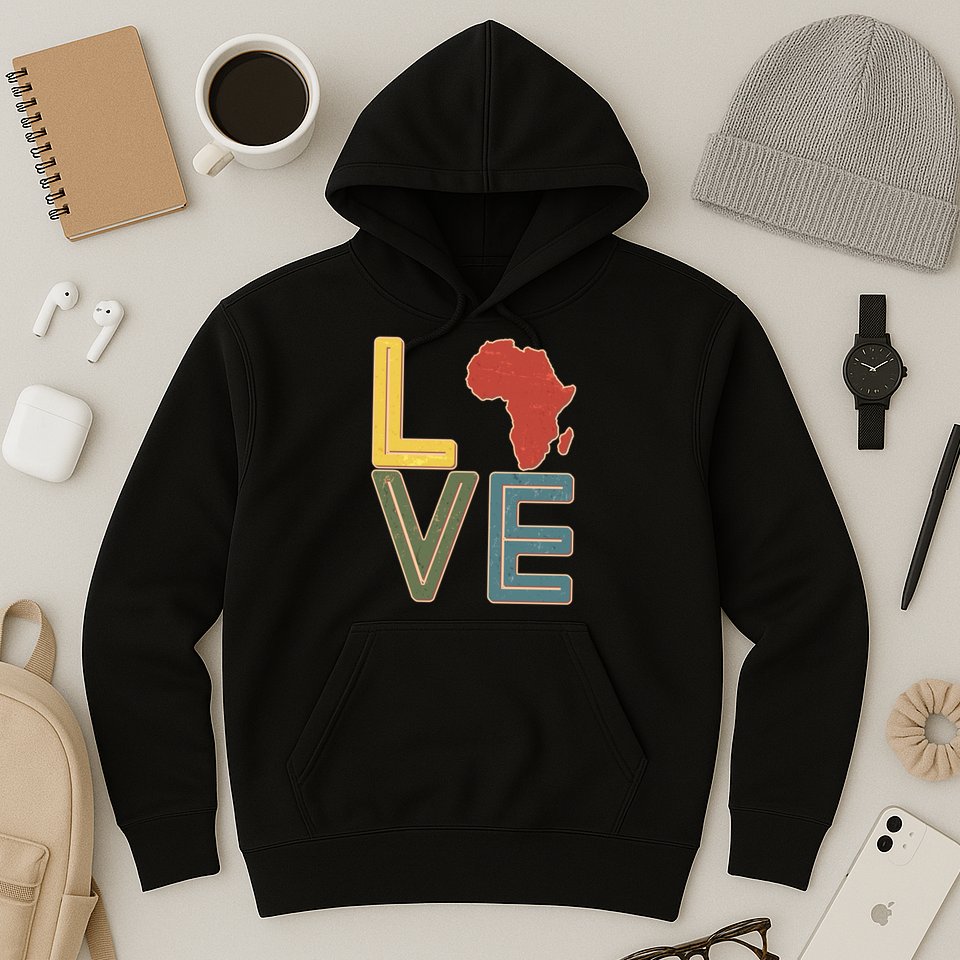 Vintage Love Africa Black History Month Hoodie