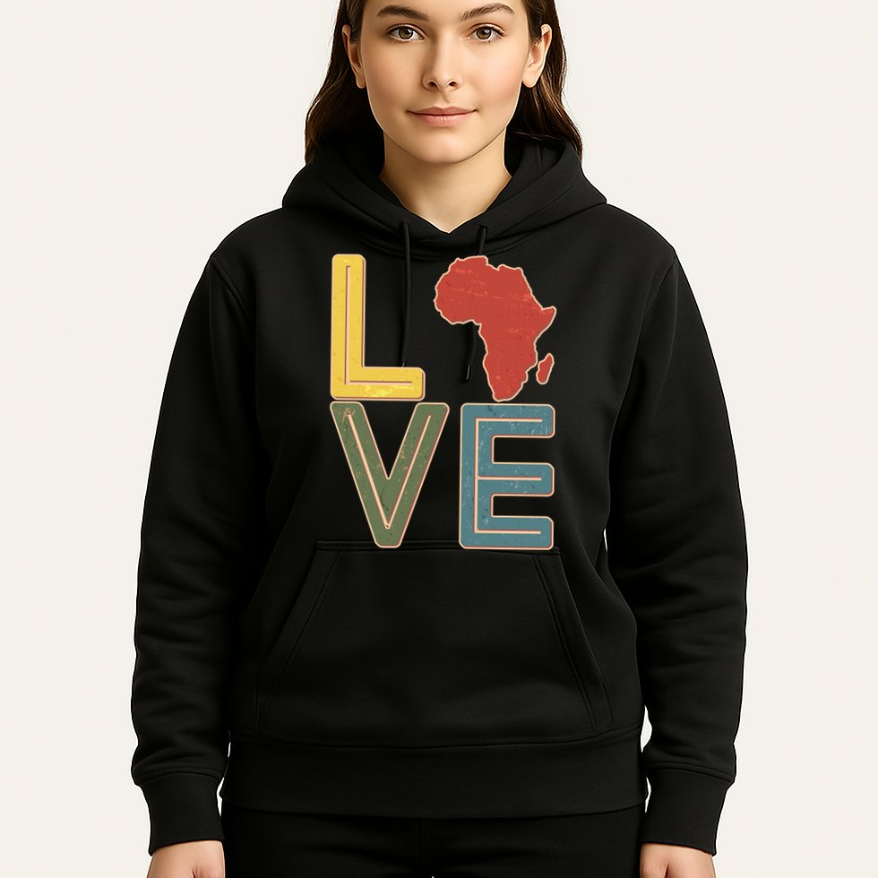 Vintage Love Africa Black History Month Hoodie
