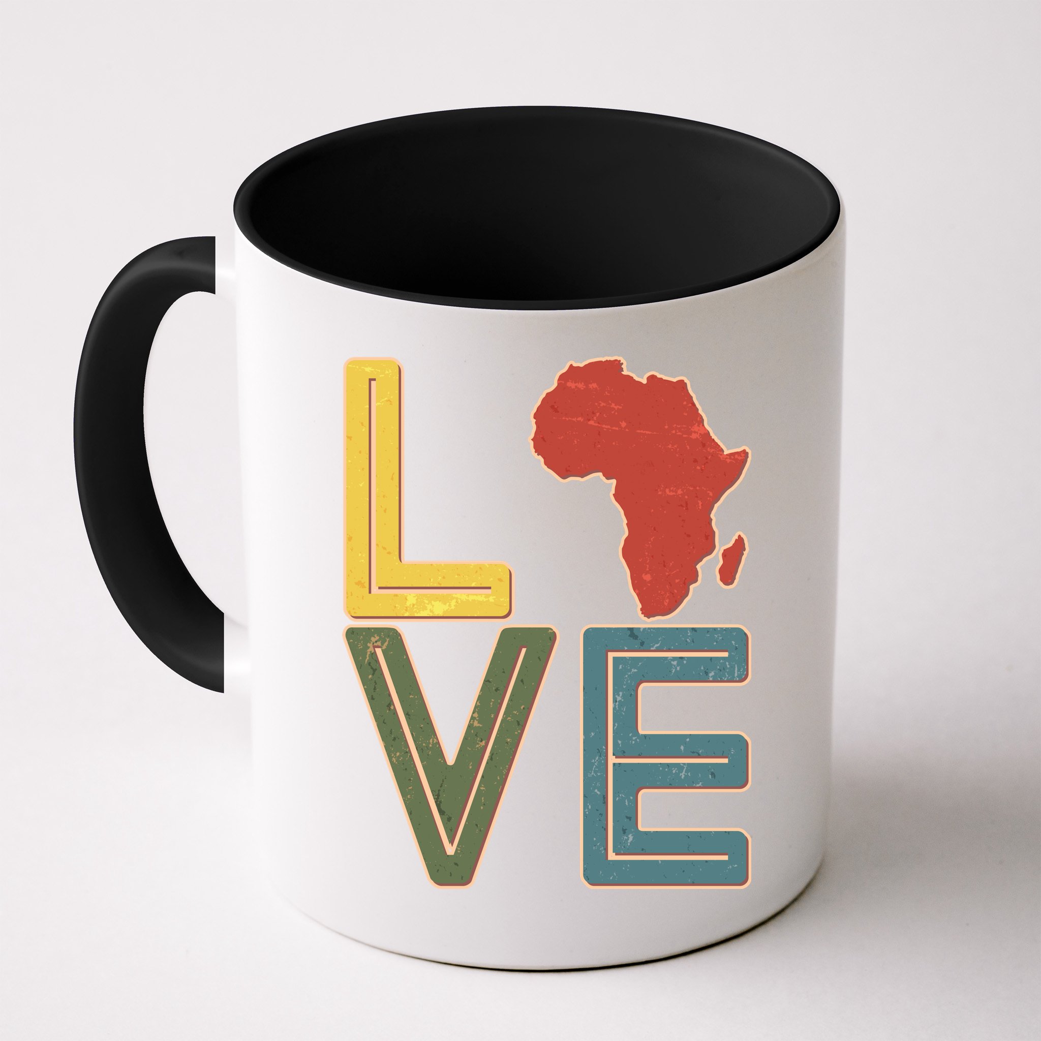 Vintage Love Africa Black History Month Mug