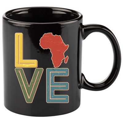 Vintage Love Africa Black History Month 11oz C Handle Ceramic Mug
