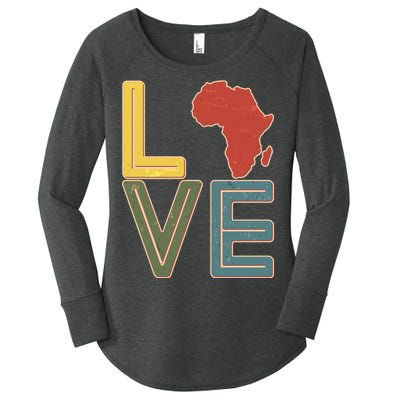 Vintage Love Africa Black History Month Women's Perfect Tri Tunic Long Sleeve Shirt