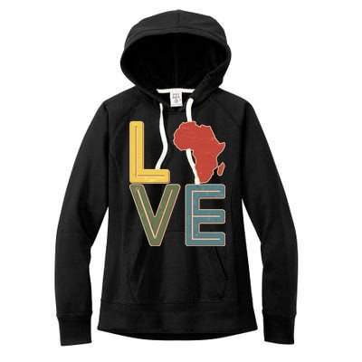 Vintage Love Africa Black History Month Women's Fleece Hoodie