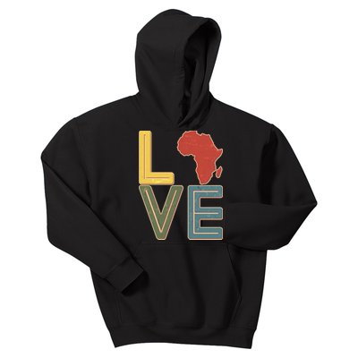 Vintage Love Africa Black History Month Kids Hoodie