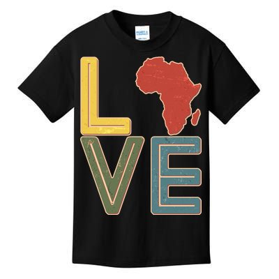 Vintage Love Africa Black History Month Kids T-Shirt