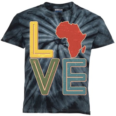 Vintage Love Africa Black History Month Kids Tie-Dye T-Shirt