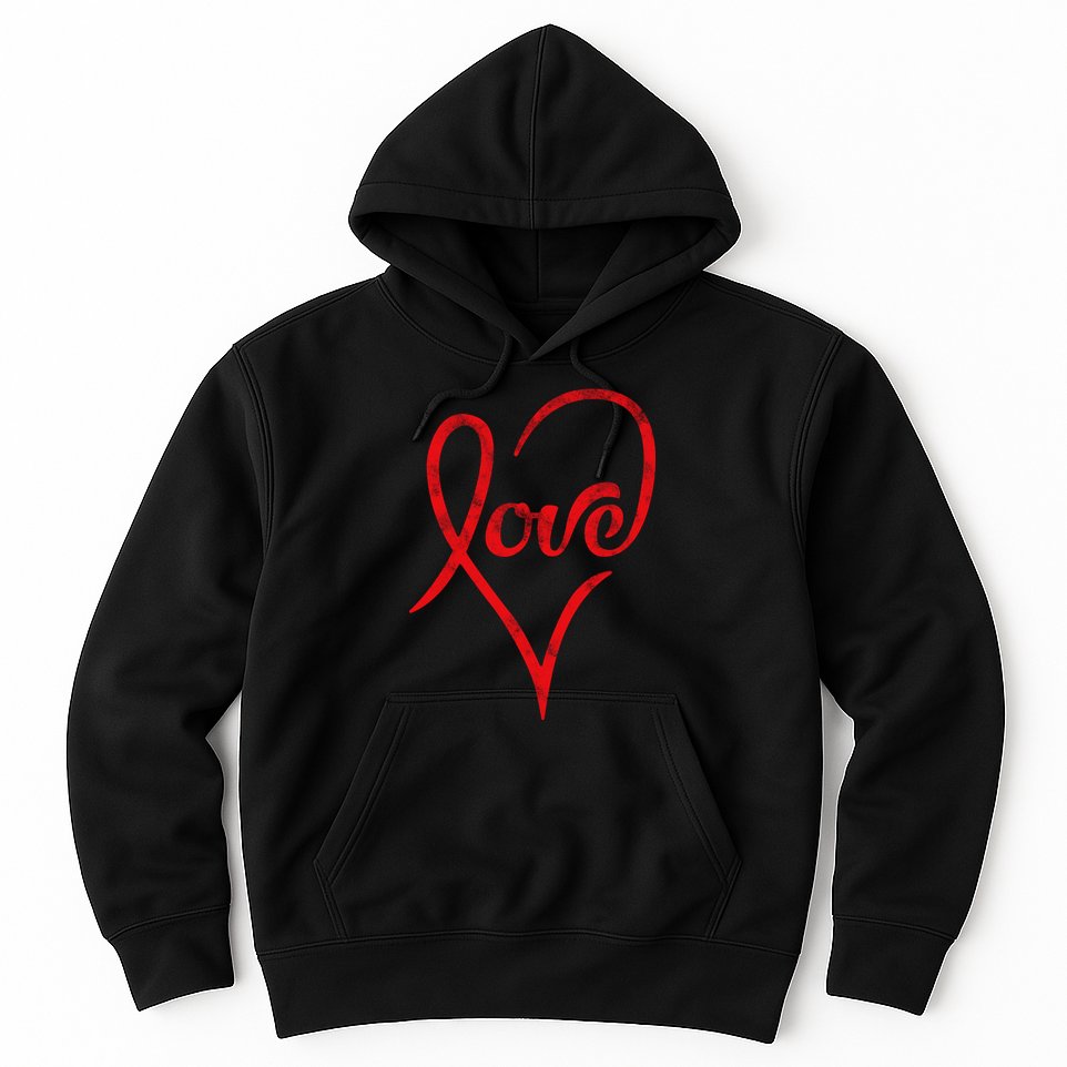 Vintage Love Heart Symbol Hoodie