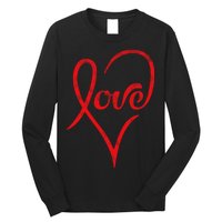 Vintage Love Heart Symbol Long Sleeve Shirt