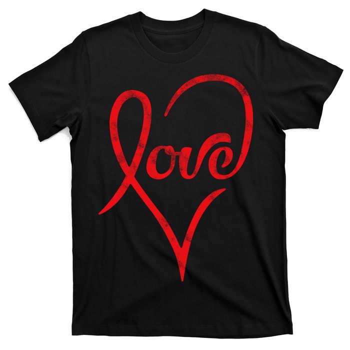 Vintage Love Heart Symbol T-Shirt