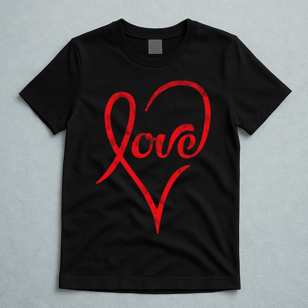 Vintage Love Heart Symbol T-Shirt