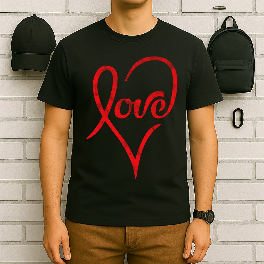 Vintage Love Heart Symbol T-Shirt