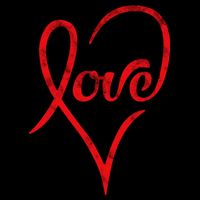 Vintage Love Heart Symbol Flatbill Hat