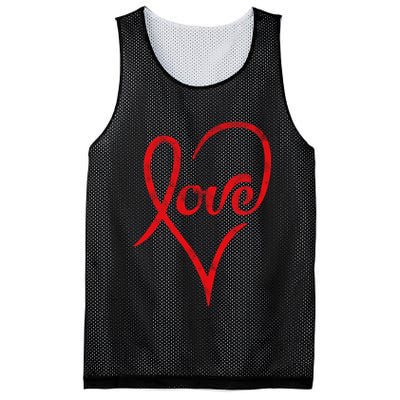 Vintage Love Heart Symbol Mesh Reversible Basketball Jersey Tank
