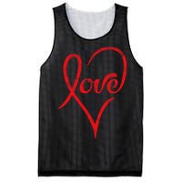 Vintage Love Heart Symbol Mesh Reversible Basketball Jersey Tank