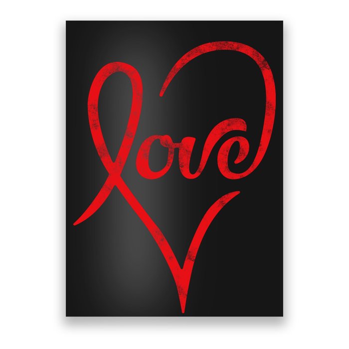 Vintage Love Heart Symbol Poster