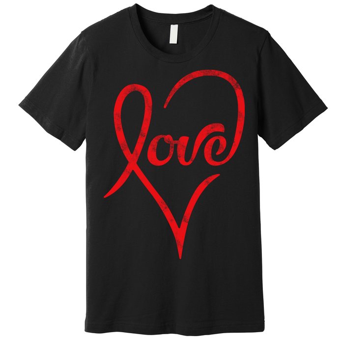 Vintage Love Heart Symbol Premium T-Shirt