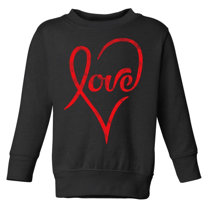 Vintage Love Heart Symbol Toddler Sweatshirt