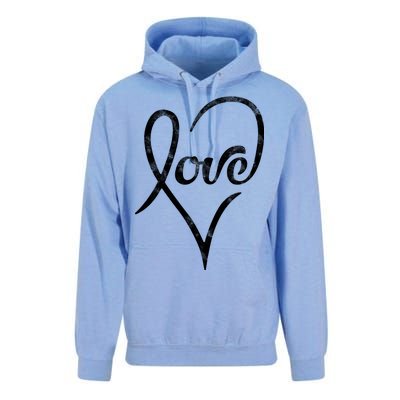 Vintage Love Heart Symbol Unisex Surf Hoodie