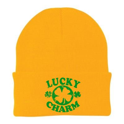 Vintage Lucky Charm Irish Clover Knit Cap Winter Beanie