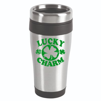 Vintage Lucky Charm Irish Clover 16oz Travel Tumbler