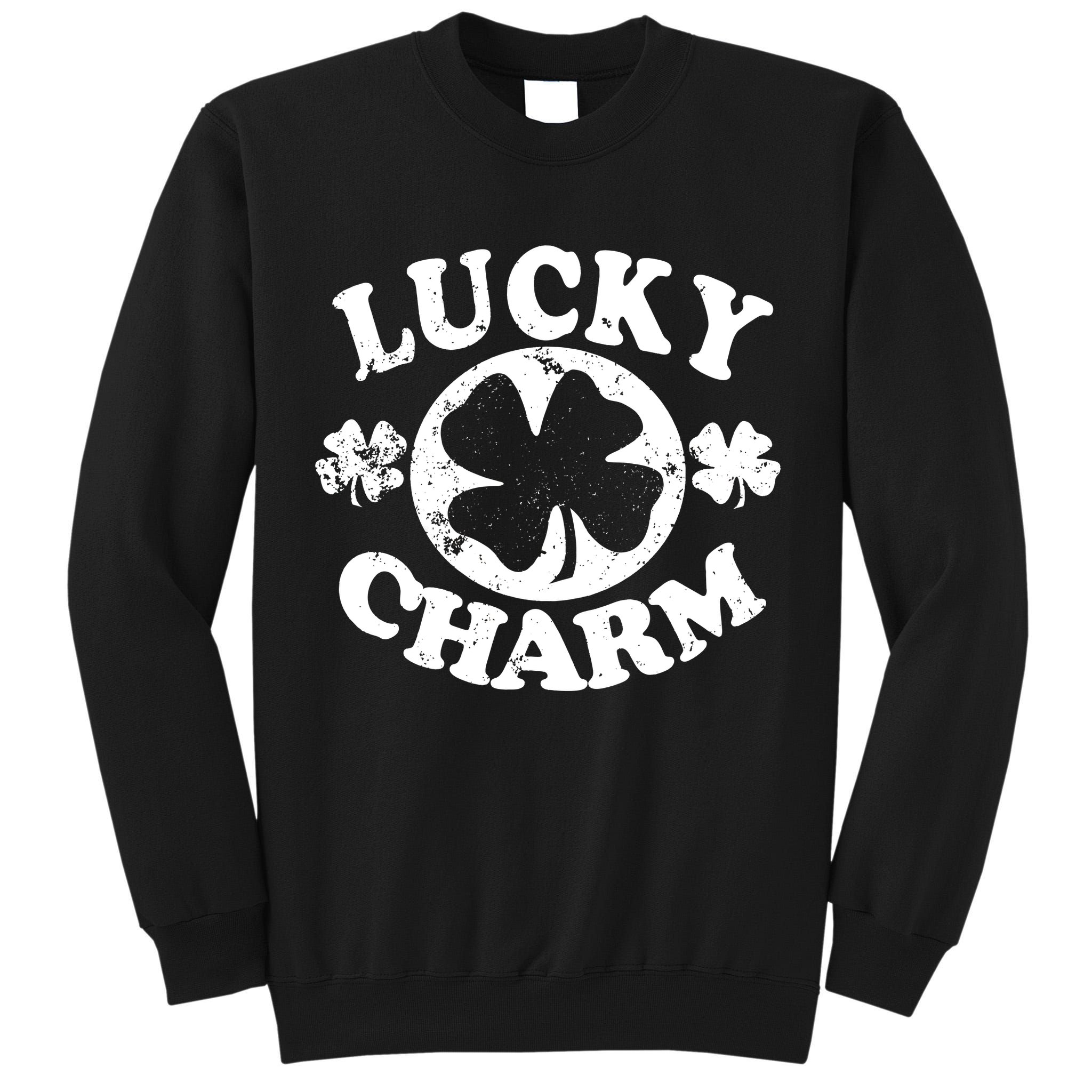 Vintage Lucky Charm Irish Clover Tall Sweatshirt