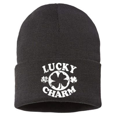 Vintage Lucky Charm Irish Clover Sustainable Knit Beanie