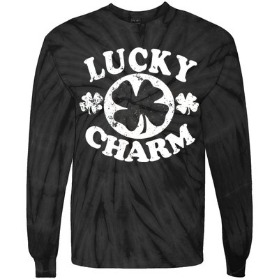 Vintage Lucky Charm Irish Clover Tie-Dye Long Sleeve Shirt