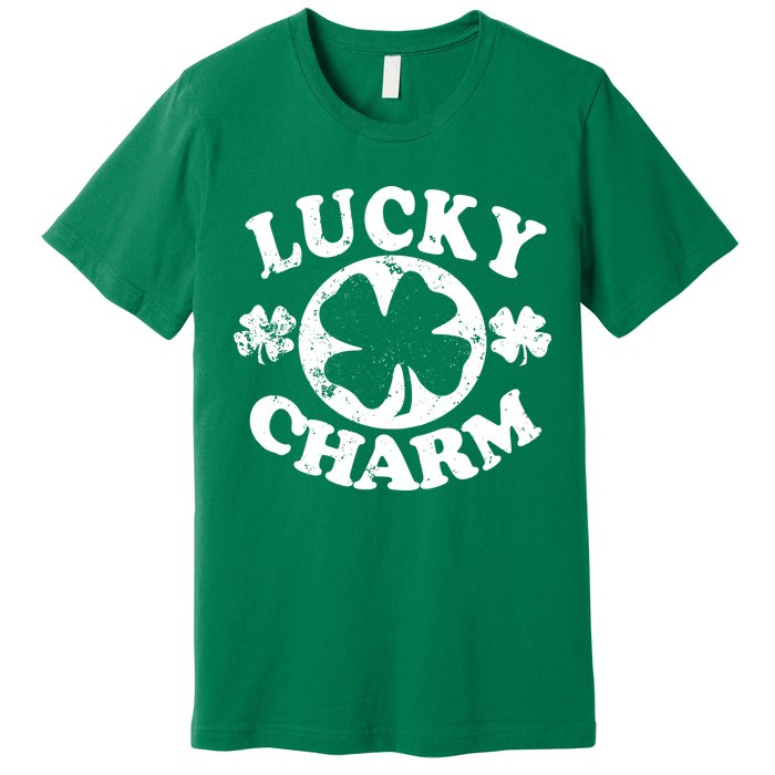 Vintage Lucky Charm Irish Clover Premium T-Shirt