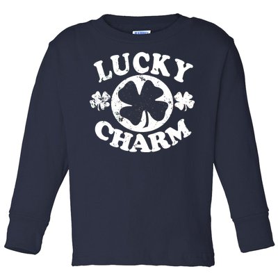 Vintage Lucky Charm Irish Clover Toddler Long Sleeve Shirt