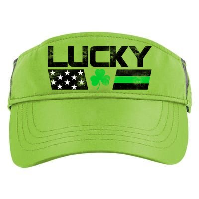 Vintage Lucky Shamrock Racing Flag Adult Drive Performance Visor