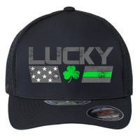 Vintage Lucky Shamrock Racing Flag Flexfit Unipanel Trucker Cap