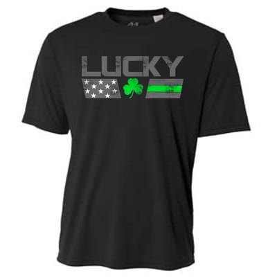 Vintage Lucky Shamrock Racing Flag Cooling Performance Crew T-Shirt