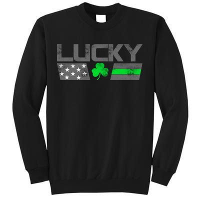 Vintage Lucky Shamrock Racing Flag Sweatshirt