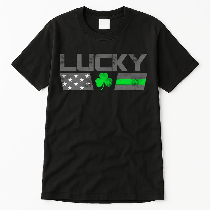 Vintage Lucky Shamrock Racing Flag Tall T-Shirt