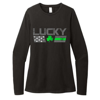 Vintage Lucky Shamrock Racing Flag Womens CVC Long Sleeve Shirt