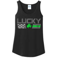 Vintage Lucky Shamrock Racing Flag Ladies Essential Tank