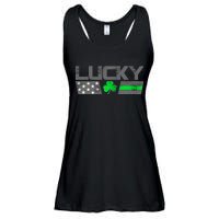 Vintage Lucky Shamrock Racing Flag Ladies Essential Flowy Tank