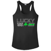 Vintage Lucky Shamrock Racing Flag Ladies PosiCharge Competitor Racerback Tank