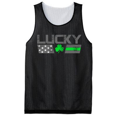 Vintage Lucky Shamrock Racing Flag Mesh Reversible Basketball Jersey Tank