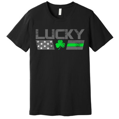 Vintage Lucky Shamrock Racing Flag Premium T-Shirt