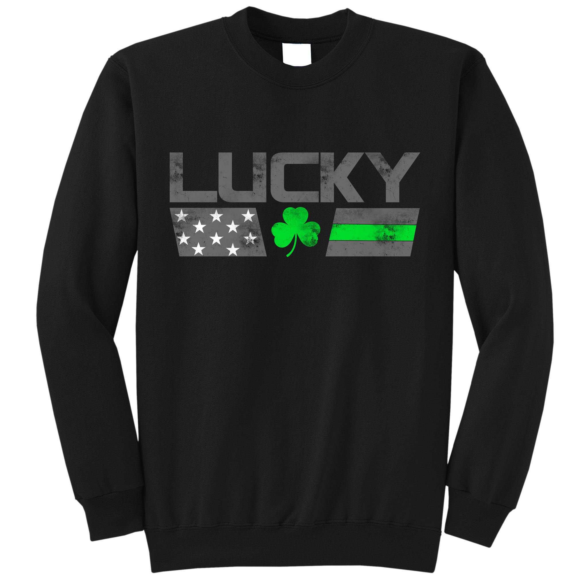 Vintage Lucky Shamrock Racing Flag Tall Sweatshirt
