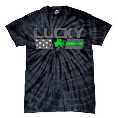 Vintage Lucky Shamrock Racing Flag Tie-Dye T-Shirt