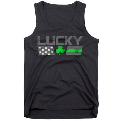 Vintage Lucky Shamrock Racing Flag Tank Top